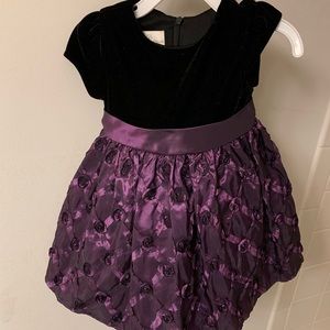 Special occasion dress black and purple